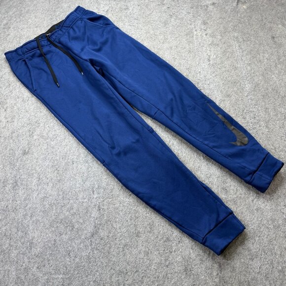 Nike Jogger Men M Blue Big Swoosh Tapered 29" DRI-FIT Training - Picture 1 of 16